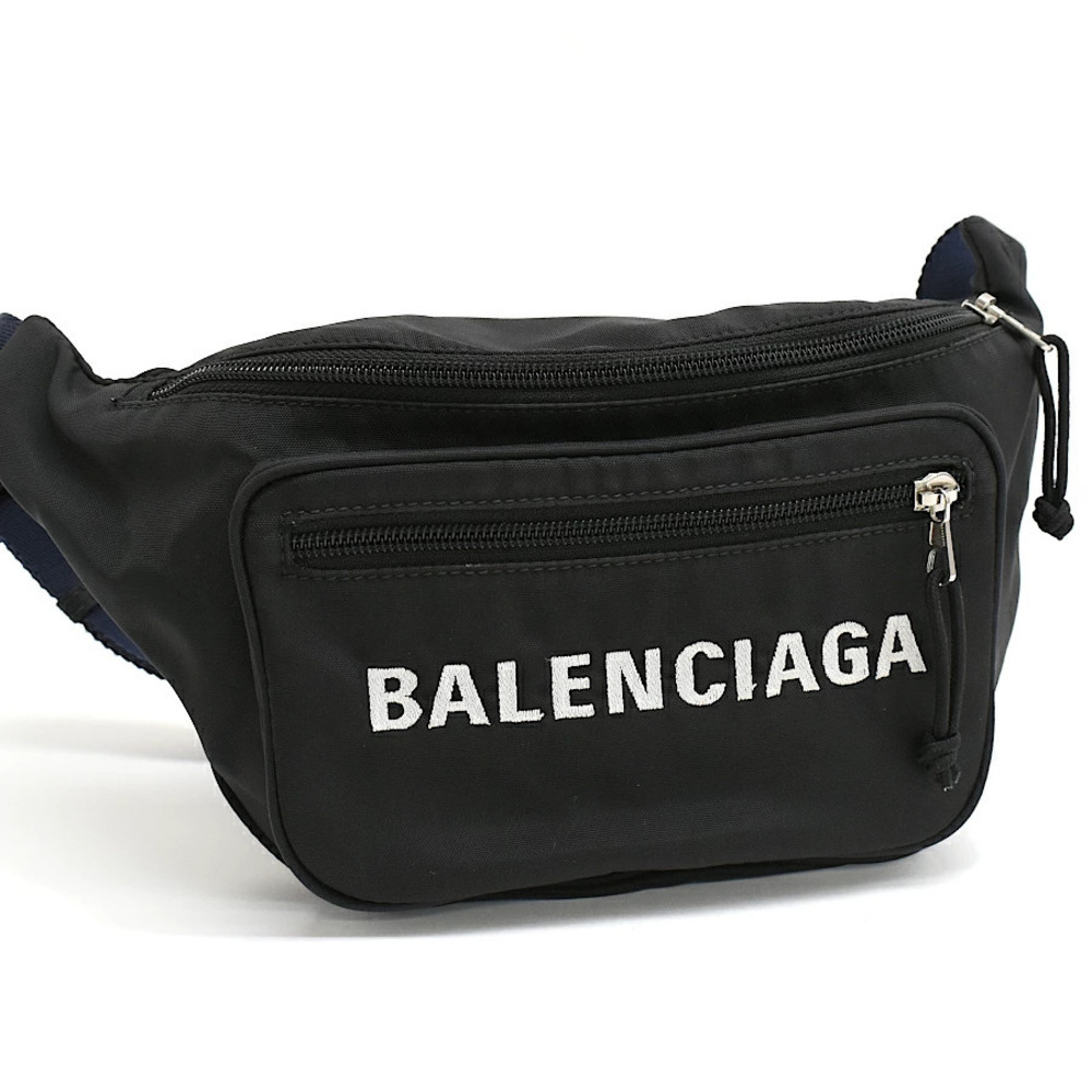 Balenciaga Wheel Belt Pack Body Bag Black Navy Blue